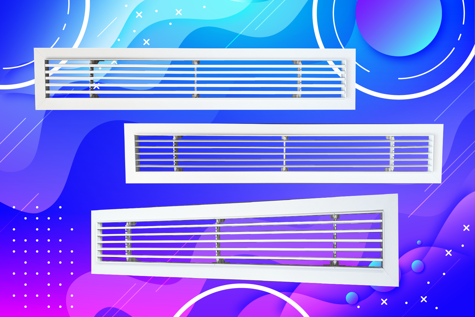 Hình ảnh thực tế ứng dụng các loại và kích thước miệng gió điều hòa trong không gian nội thất hiện đại.